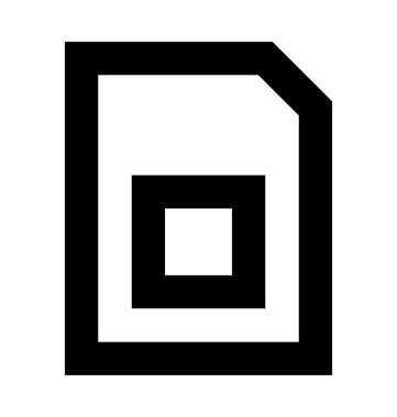 Sim satırı vektör simgesi