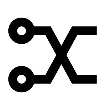 Devre çizgi vektör simgesi