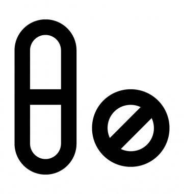 Tıp çizgi vektör simgesi