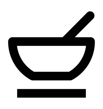 Havan ve tokmak vektör simgesi