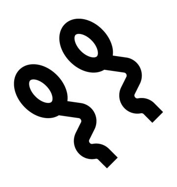 Vektör simge spermlerinin satır