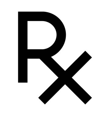 RX çizgi vektör simgesi