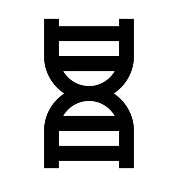 DNA çizgi vektör simgesi