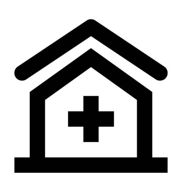 Hastane çizgisi vektör simgesi