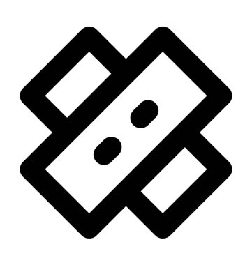 Bandaj çizgi vektör simgesi