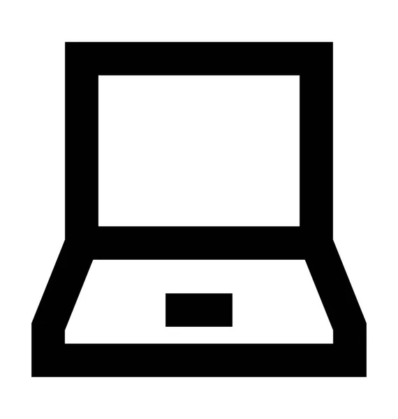 Laptop Linienvektorsymbol — Stockvektor