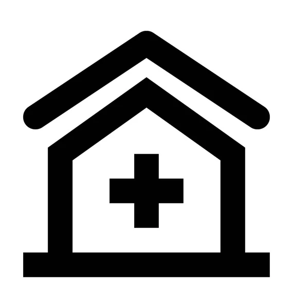 Ikona Wektora Linii Szpitalnej — Wektor stockowy