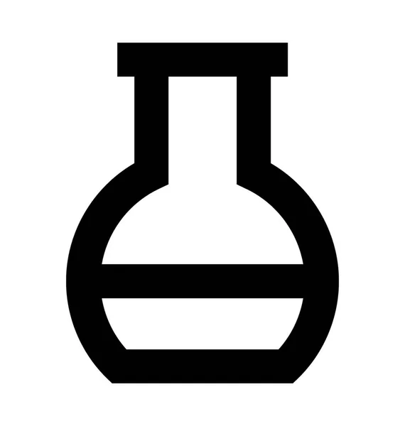 Лінія Flask Векторної Icon — стоковий вектор