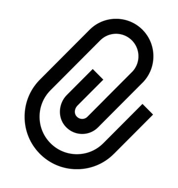  kağıt ataç vektör simgesi