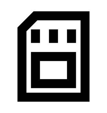  hafıza kartı vektör simgesi