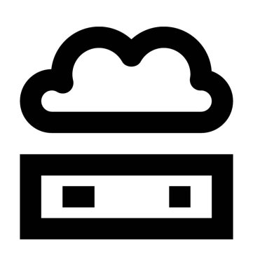  Sunucu bulut vektör simgesi