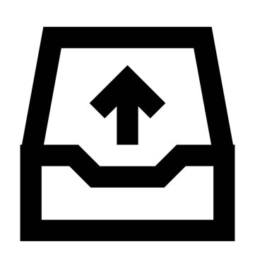  Vektör simge giden kutusu