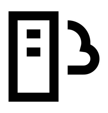  Veri bulut vektör simgesi