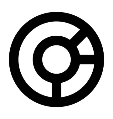  pasta grafiği vektör simgesi