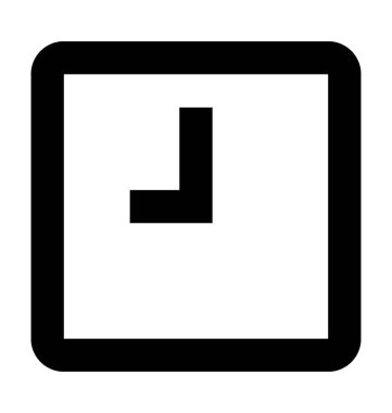  Saat vektör simgesi