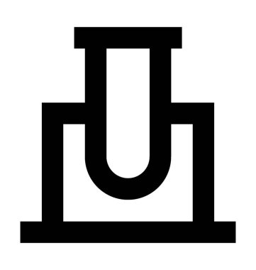  test tüp vektör simgesi