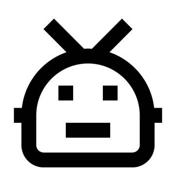  Robot yüz vektör simgesi