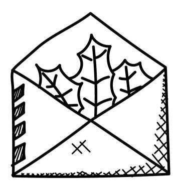 Noel tatil ökseotu buket zarf 