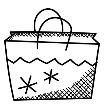 Kış veya Noel alışveriş çantası 