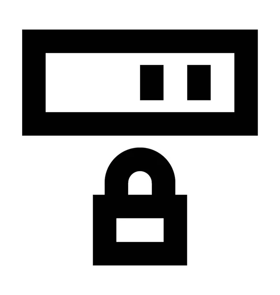 Server Security Vector Icon — Stock Vector