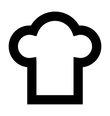  şef şapka vektör simgesi