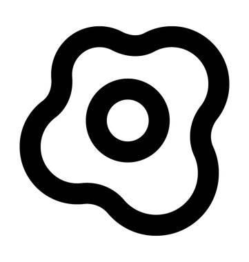  Kızarmış yumurta vektör simgesi