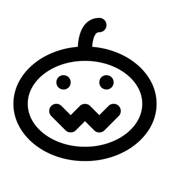 Halloween icono de vector de calabaza — Vector de stock