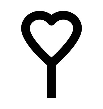  Kalp lolipop vektör simgesi