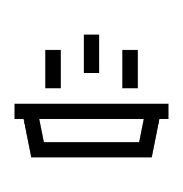  Sıcak yemek vektör simgesi