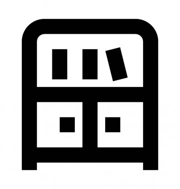  Kitap raf vektör simgesi