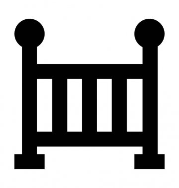  Bebek beşik vektör simgesi