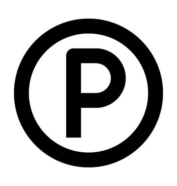  Park işareti vektör simgesi