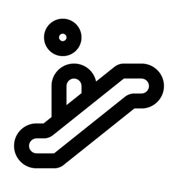  Yürüyen merdiven vektör simgesi