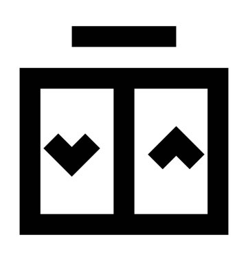  Asansör vektör simgesi