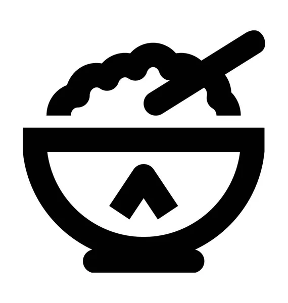 Rice Bowl Vector Icon — Stockvector