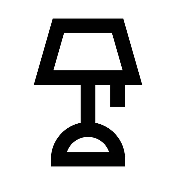 Lampe de table icône vectorielle — Image vectorielle