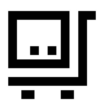  Hotel arabası vektör simgesi