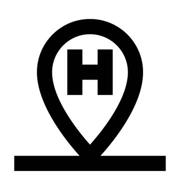  Otelin konumu vektör simgesi