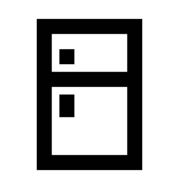  Buzdolabı vektör simgesi