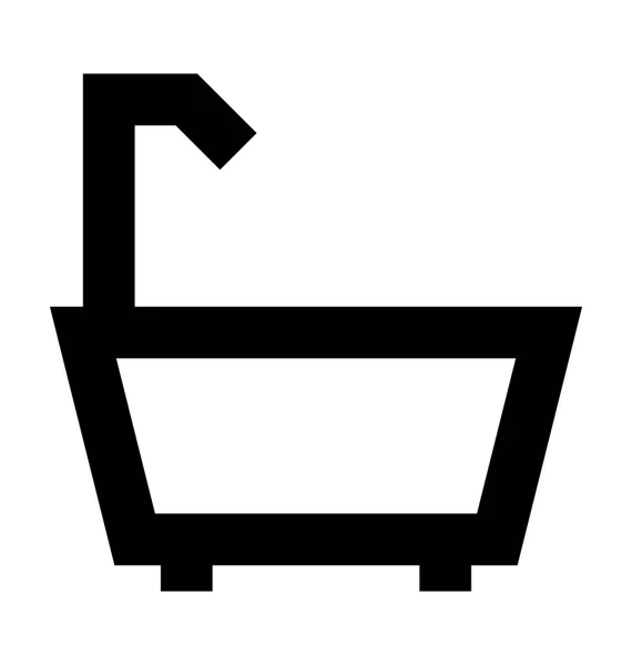 Bañera Vector Icono — Vector de stock