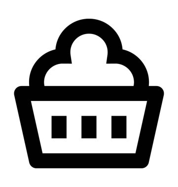  cupcake vektör simgesi