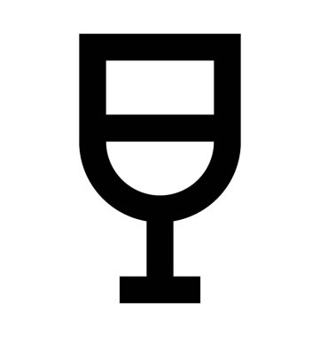  şarap cam vektör simgesi