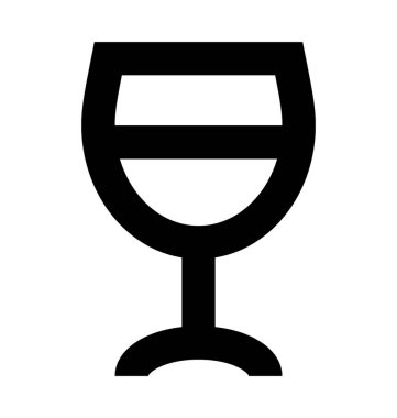  şarap cam vektör simgesi
