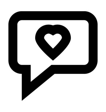  Aşk sohbet vektör simgesi