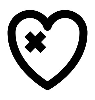  kırık kalp vektör simgesi