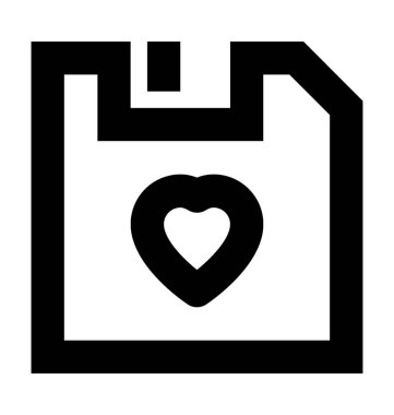  Kalp disket vektör simgesi