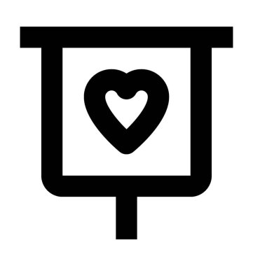 Aşk tuval vektör simgesi