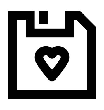 Kalp disket vektör simgesi