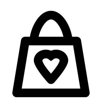  Kalp çanta vektör simgesi