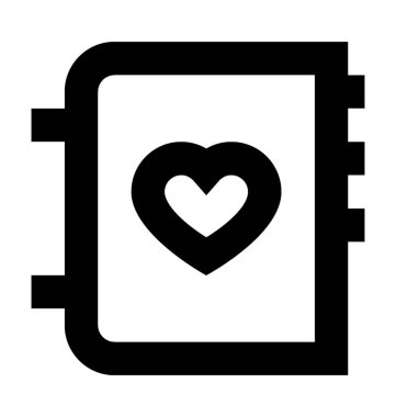  Aşk defter vektör simgesi